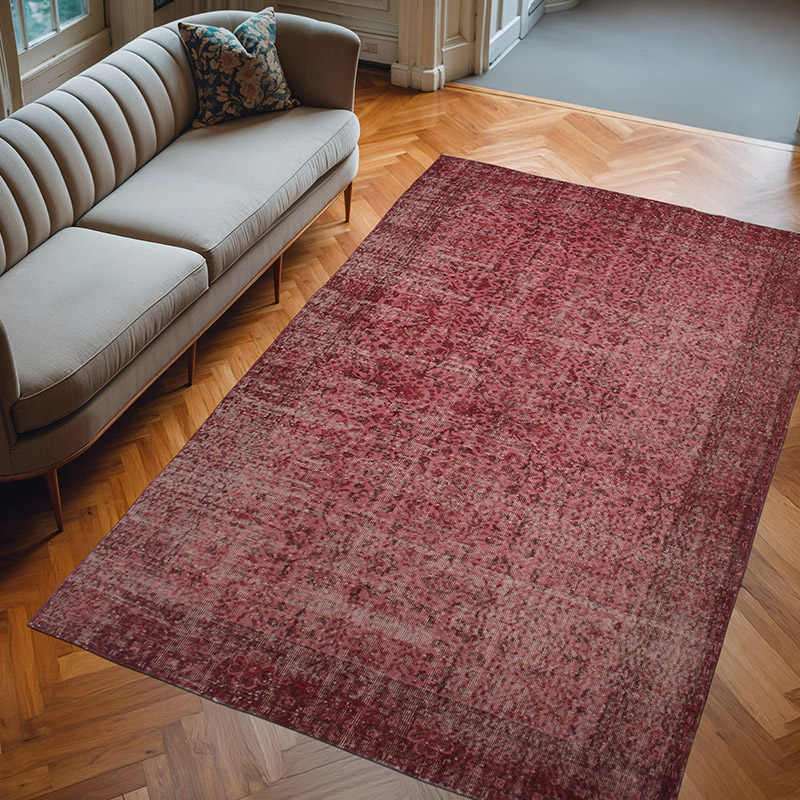 Boyalı El Dokuma Vintage Halı - 177 cm x 276 cm - K0073053
