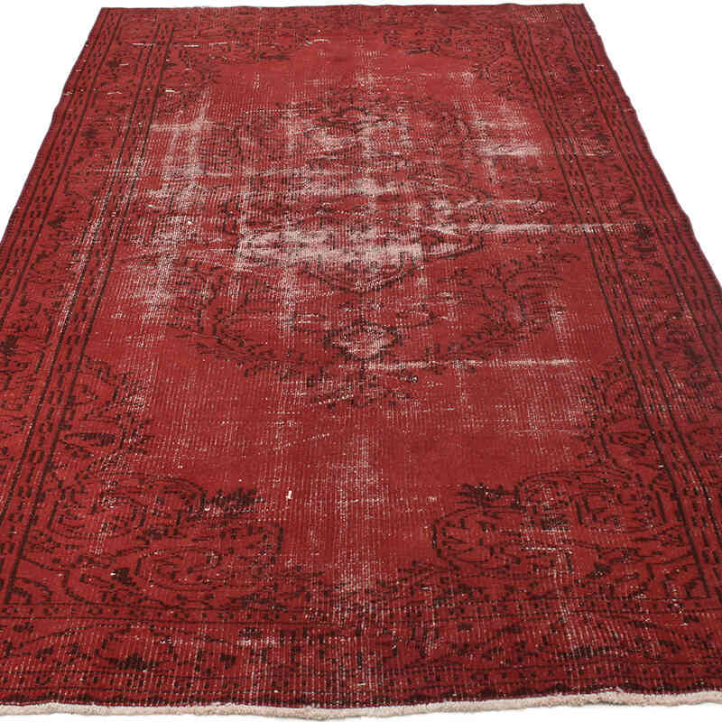 Boyalı El Dokuma Vintage Halı - 152 cm x 263 cm - K0073054