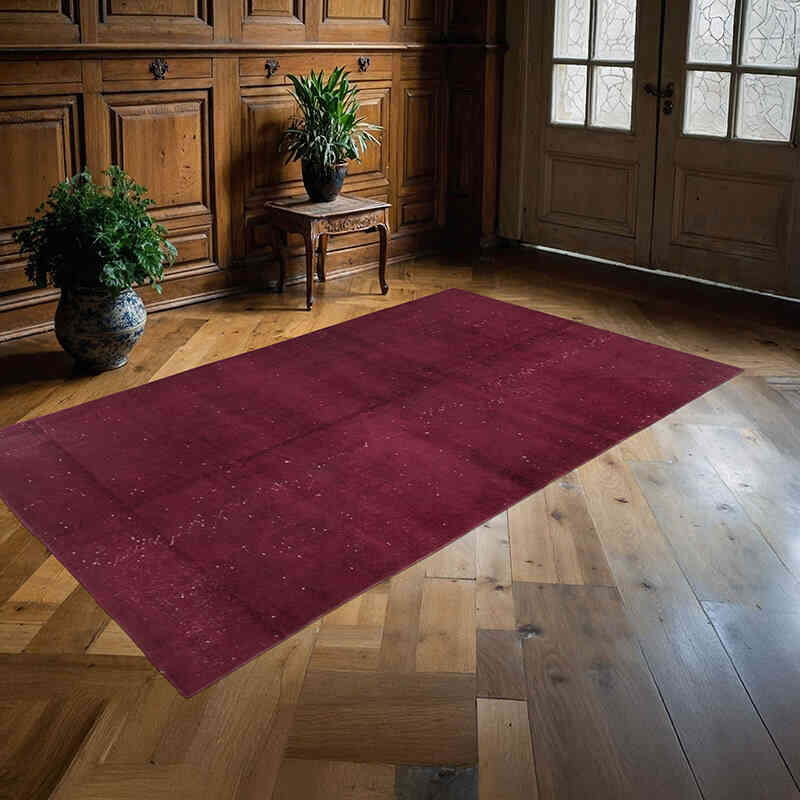 Over-dyed Vintage Hand-Knotted Turkish Rug - 4' 9" x 8' 2" (57" x 98") - K0073058