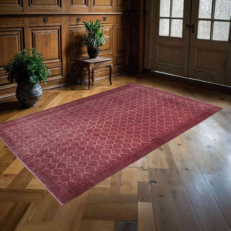 Boyalı El Dokuma Vintage Halı - 151 cm x 243 cm - K0073060