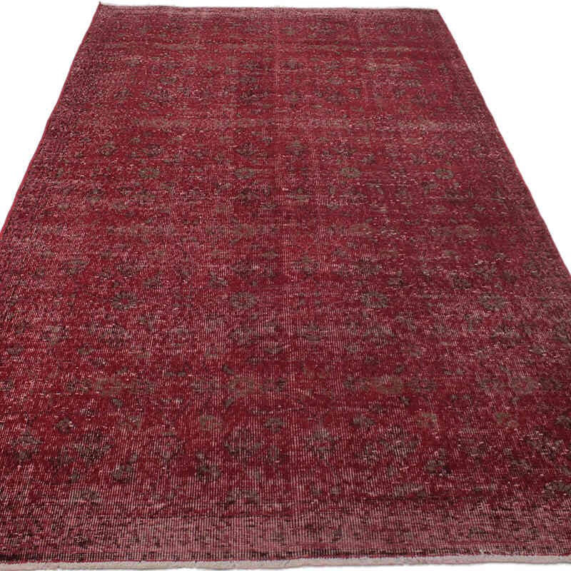 Over-dyed Vintage Hand-Knotted Turkish Rug - 4' 11" x 9' 3" (59" x 111") - K0073062