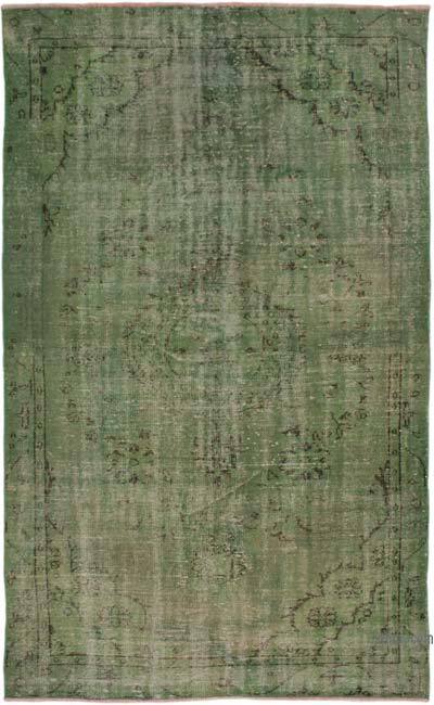 Over-dyed Vintage Hand-Knotted Turkish Rug - 5' 7" x 9'  (67" x 108")