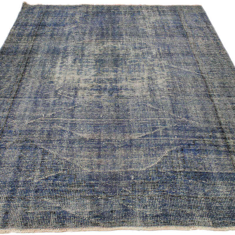 Over-dyed Vintage Hand-Knotted Turkish Rug - 5' 10" x 8' 6" (70" x 102") - K0073065