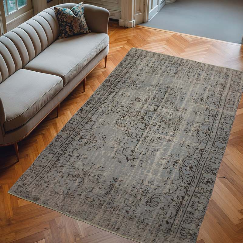 Boyalı El Dokuma Vintage Halı - 172 cm x 282 cm - K0073066
