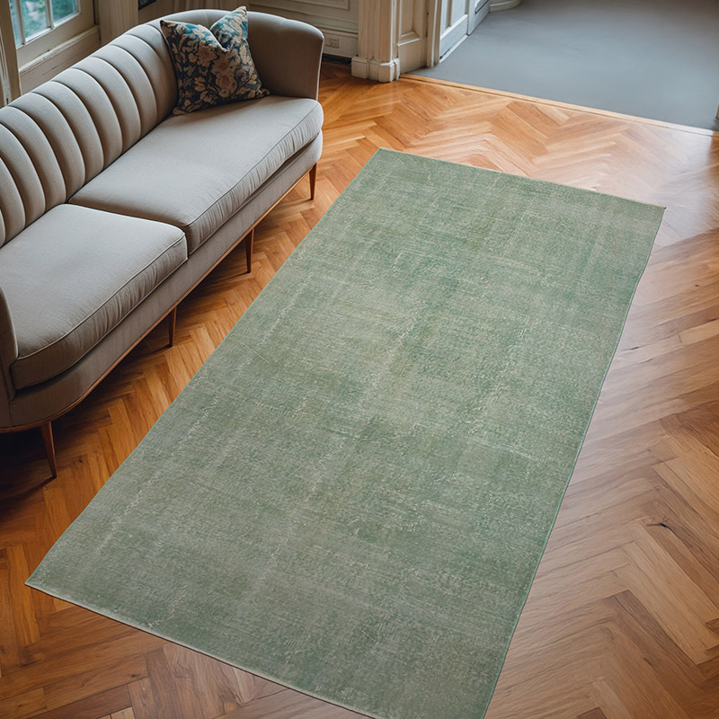 Boyalı El Dokuma Vintage Halı - 147 cm x 292 cm - K0073067