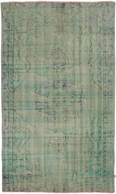 Boyalı El Dokuma Vintage Halı - 164 cm x 278 cm