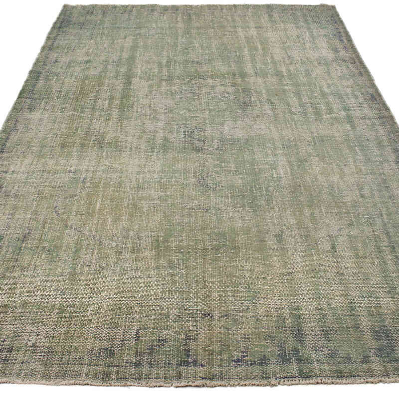 Over-dyed Vintage Hand-Knotted Turkish Rug - 5' 6" x 8' 11" (66" x 107") - K0073069