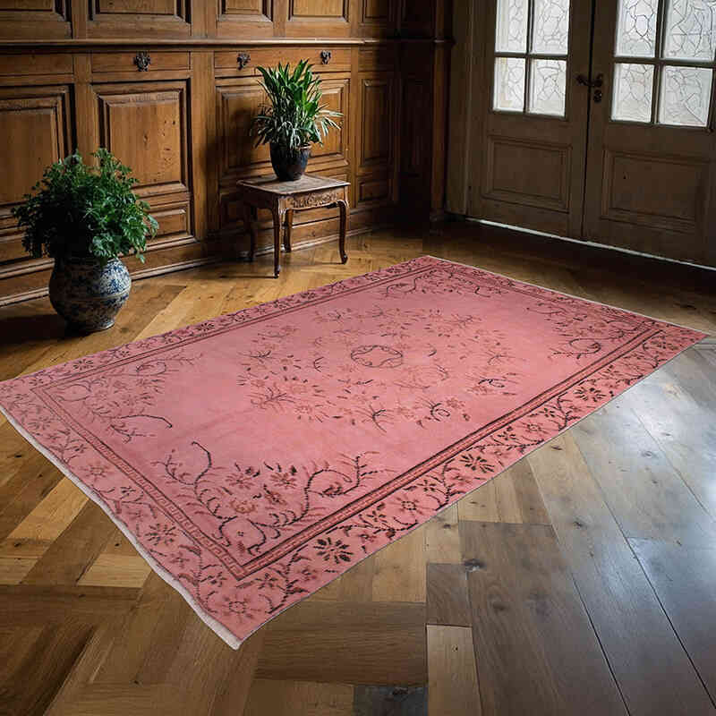 Boyalı El Dokuma Vintage Halı - 163 cm x 248 cm - K0073078