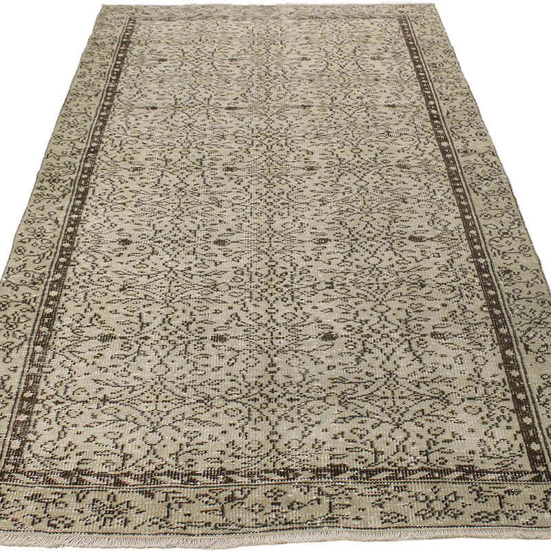 Vintage Turkish Hand-Knotted Rug - 4' 10" x 8' 9" (58" x 105") - K0073085