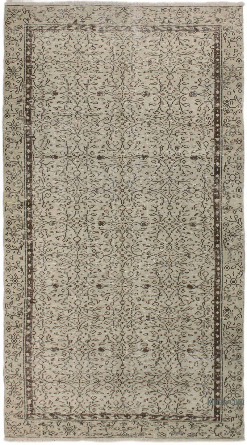 Vintage Turkish Hand-Knotted Rug - 4' 10" x 8' 9" (58" x 105") - K0073085