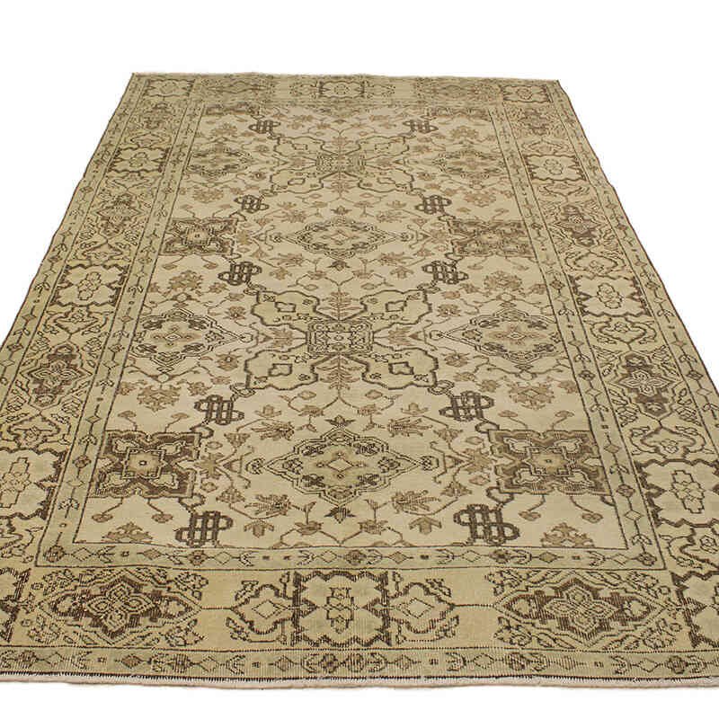 Alfombra Vintage Turca Anudada a Mano - 160 cm x 255 cm - K0073088