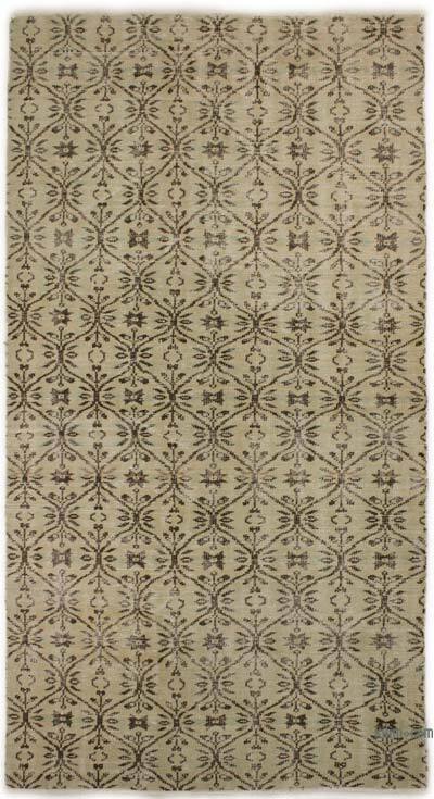 Vintage Turkish Hand-Knotted Rug - 4' 8" x 8' 9" (56" x 105")