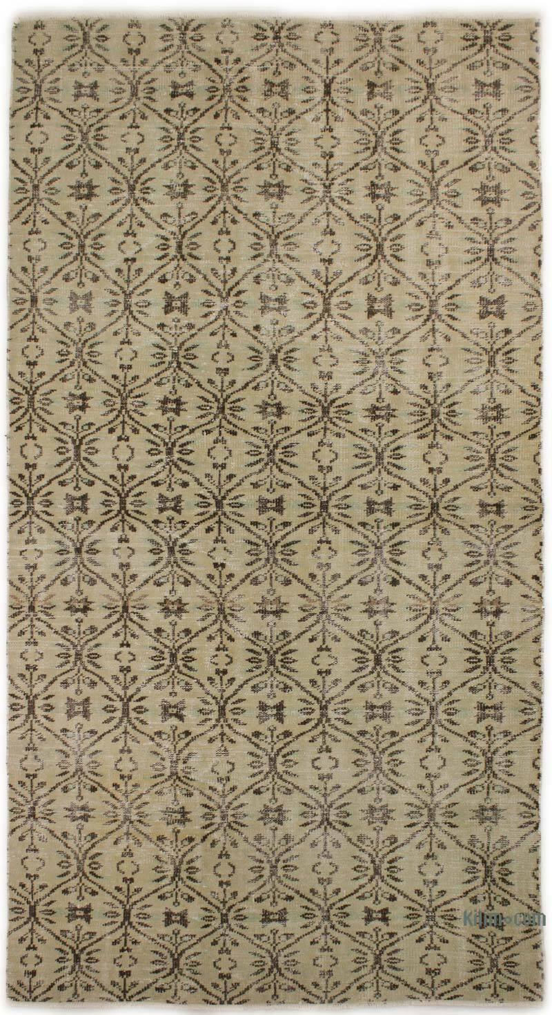 Alfombra Vintage Turca Anudada a Mano - 143 cm x 266 cm - K0073090