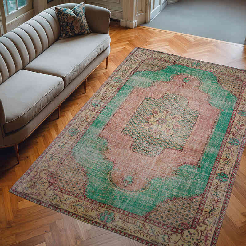 El Dokuma Vintage Halı - 196 cm x 290 cm - K0073091