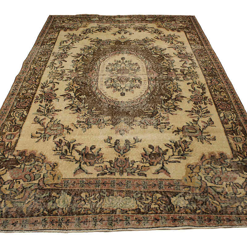 Vintage Turkish Hand-Knotted Rug - 5' 7" x 9' 3" (67" x 111") - K0073095