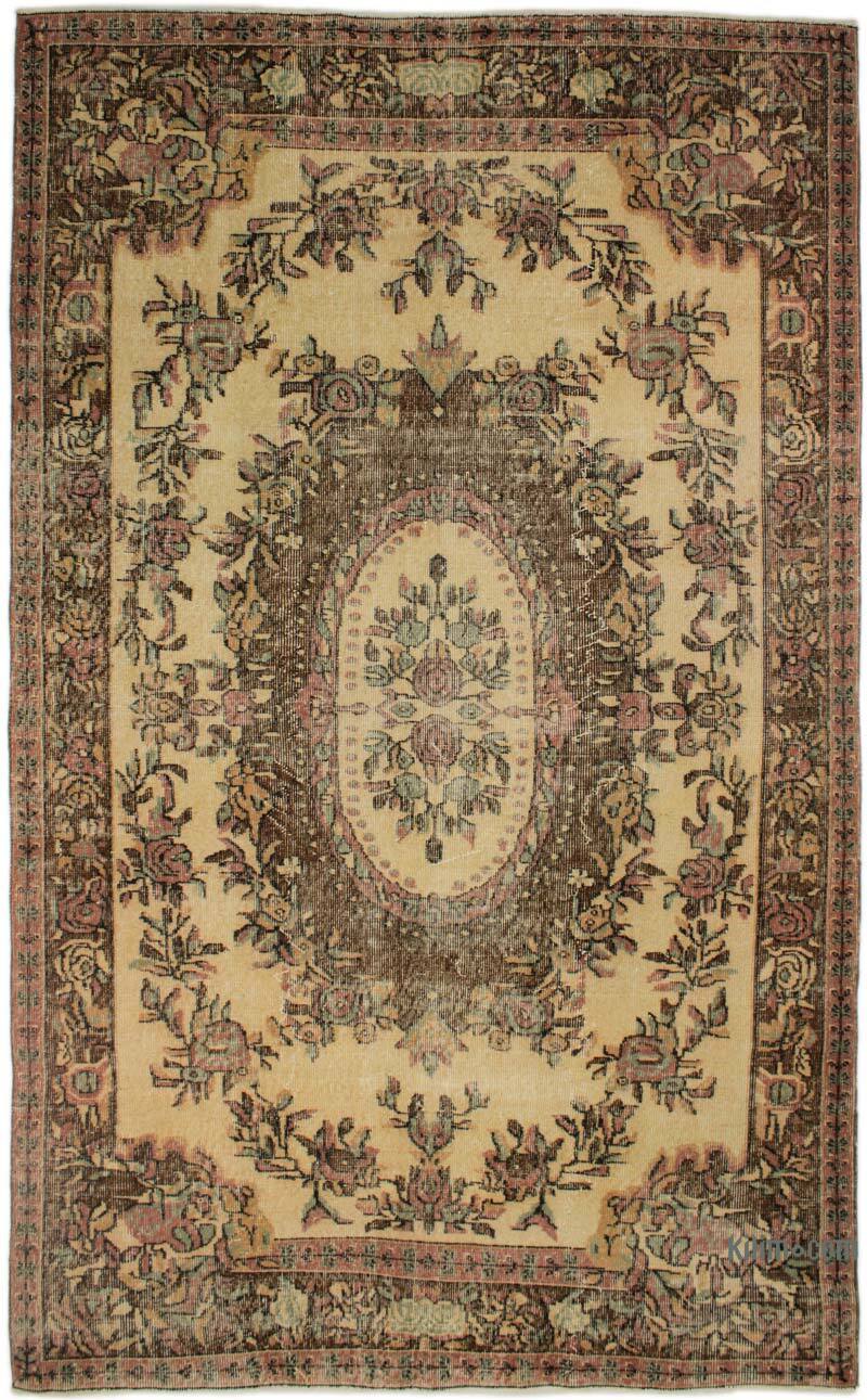 Vintage Turkish Hand-Knotted Rug - 5' 7" x 9' 3" (67" x 111") - K0073095
