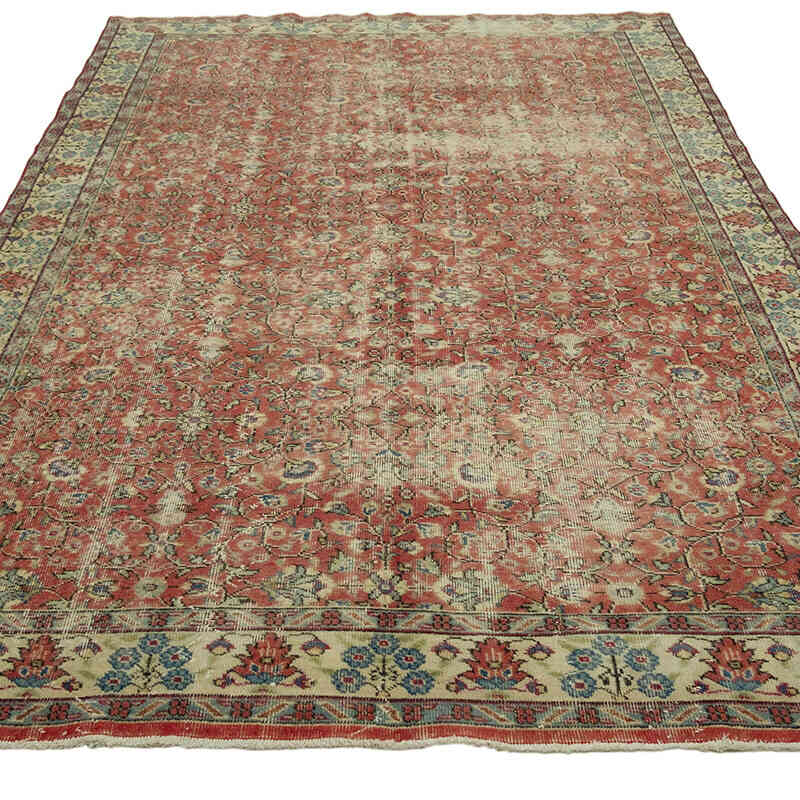 Alfombra Vintage Turca Anudada a Mano - 202 cm x 310 cm - K0073099