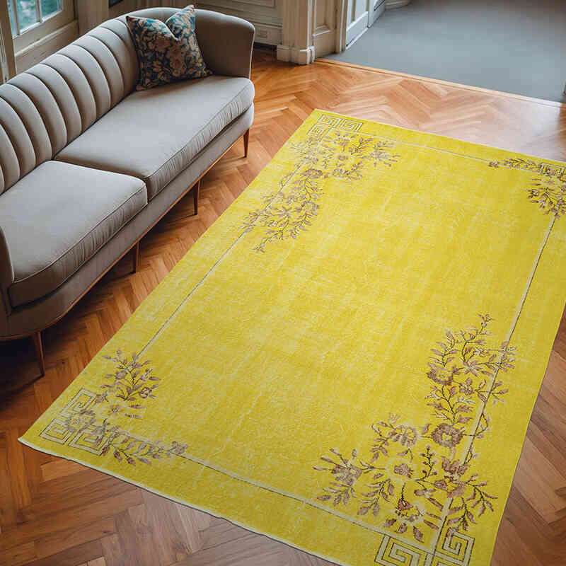 El Dokuma Vintage Halı - 207 cm x 307 cm - K0073102