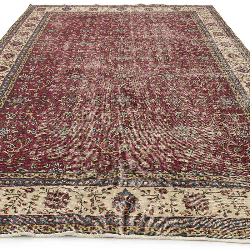 Alfombra Vintage Turca Anudada a Mano - 210 cm x 310 cm - K0073103