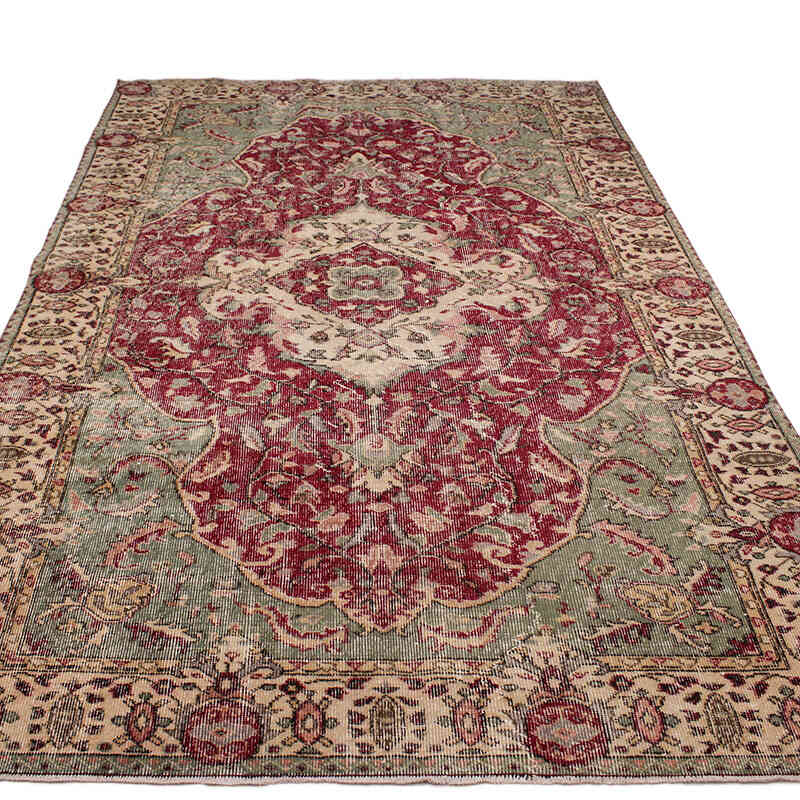 Alfombra Vintage Turca Anudada a Mano - 181 cm x 281 cm - K0073108