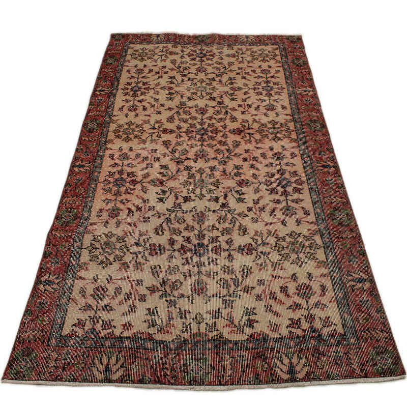 El Dokuma Vintage Halı - 107 cm x 207 cm - K0073113