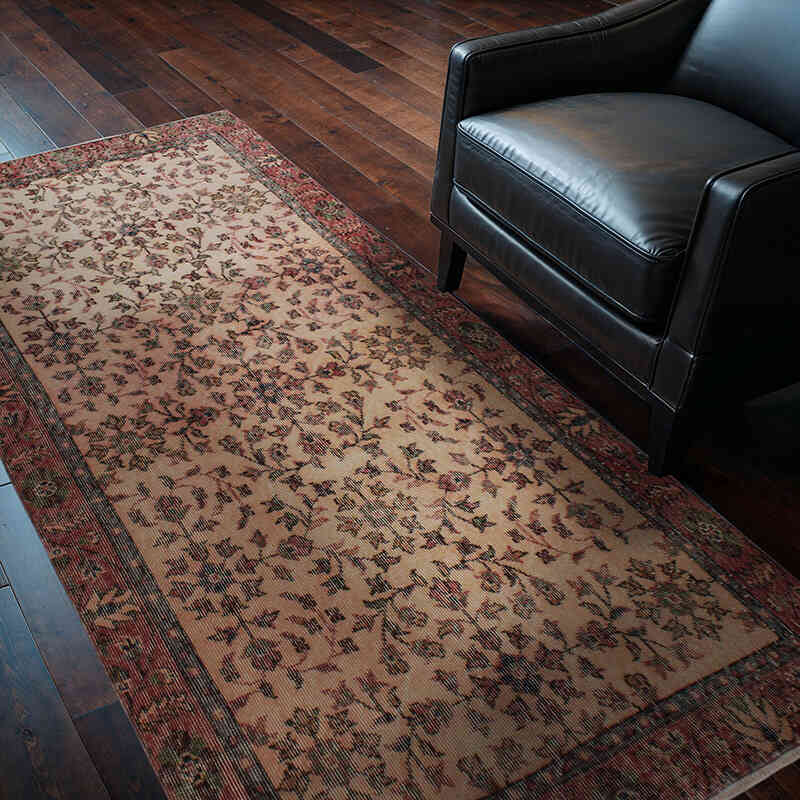 El Dokuma Vintage Halı - 107 cm x 207 cm - K0073113