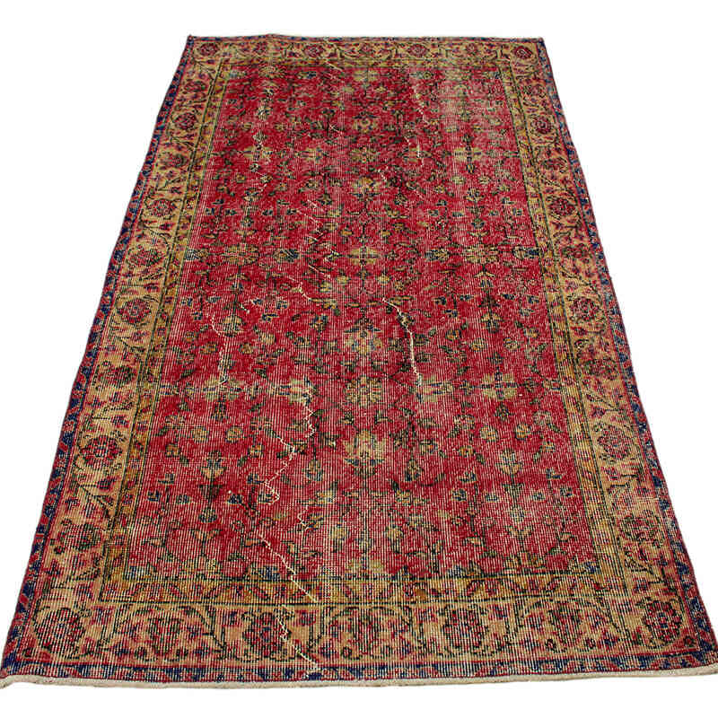 El Dokuma Vintage Halı - 108 cm x 200 cm - K0073117