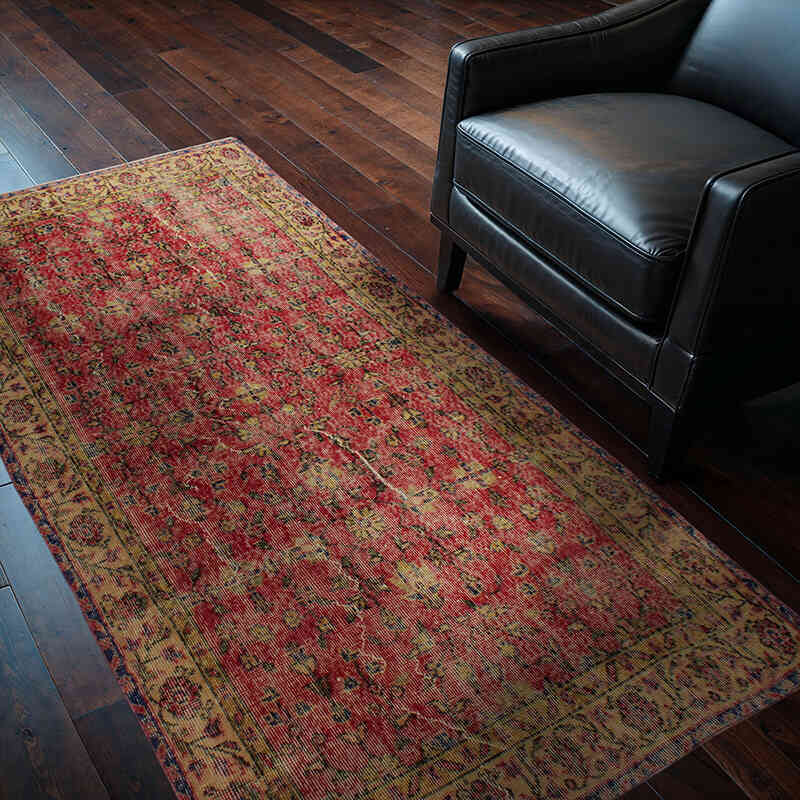 El Dokuma Vintage Halı - 108 cm x 200 cm - K0073117
