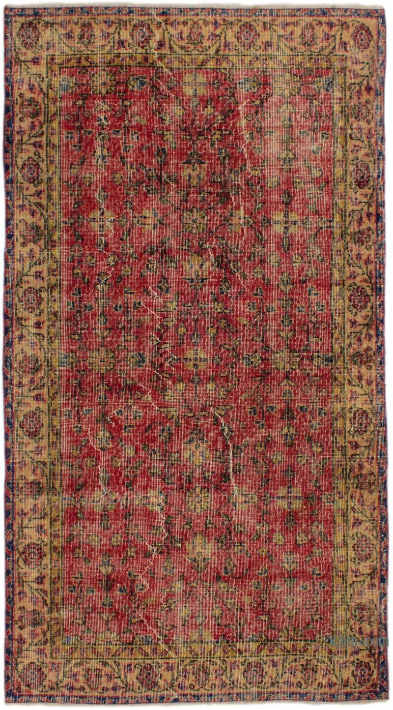 El Dokuma Vintage Halı - 108 cm x 200 cm - K0073117
