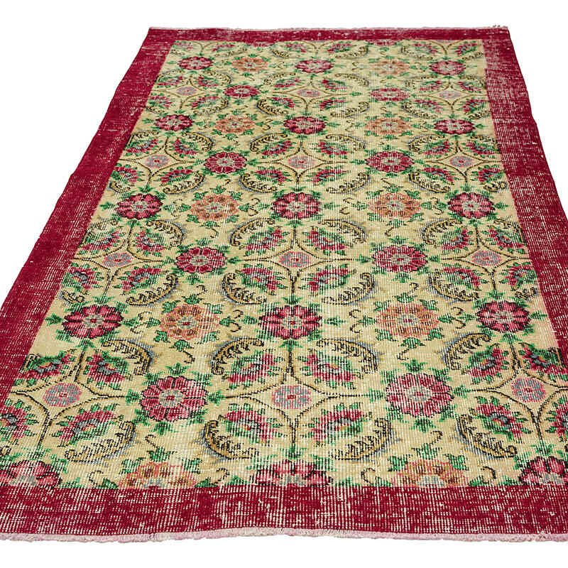 El Dokuma Vintage Halı - 114 cm x 206 cm - K0073119
