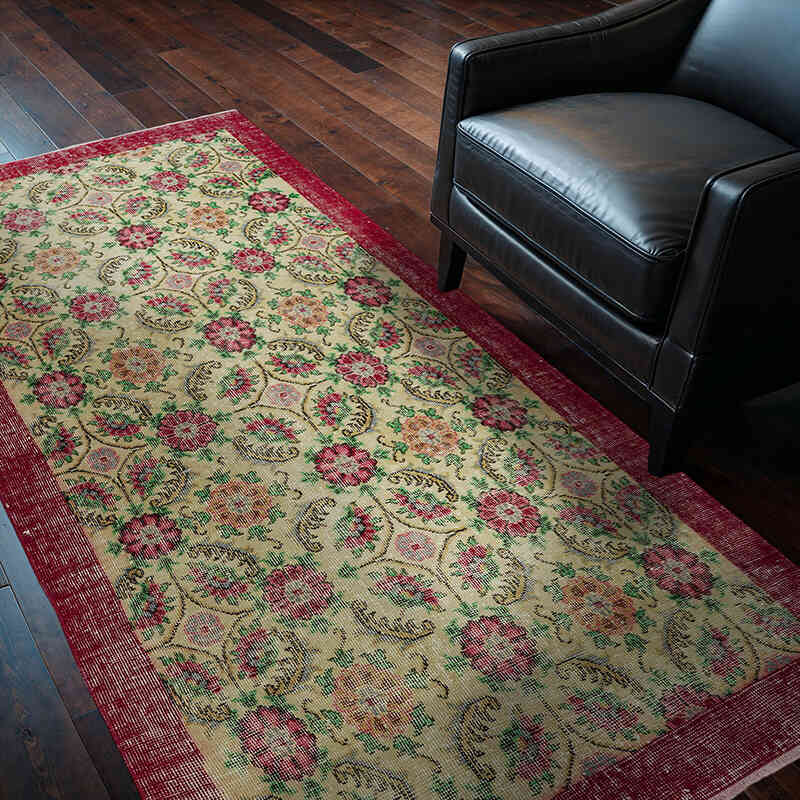 El Dokuma Vintage Halı - 114 cm x 206 cm - K0073119