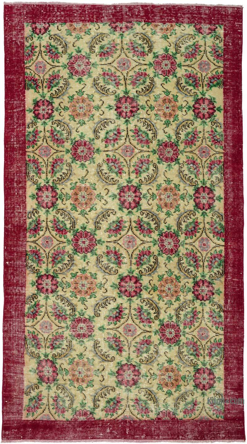 El Dokuma Vintage Halı - 114 cm x 206 cm - K0073119