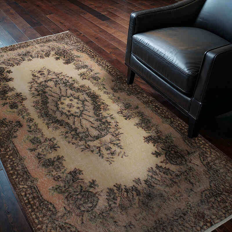 Vintage Turkish Hand-Knotted Rug - 3' 11" x 6' 10" (47" x 82") - K0073121