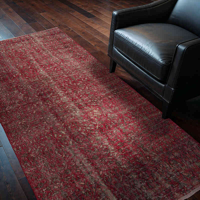 Alfombra Vintage Turca Anudada a Mano - 118 cm x 216 cm - K0073130
