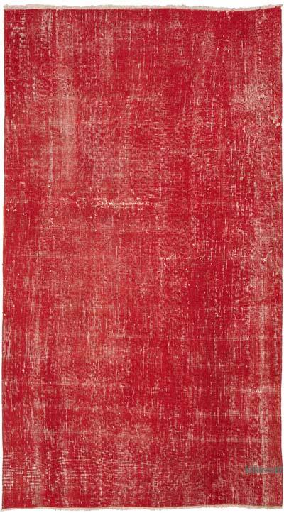 Alfombra Turca Vintage Sobre-teñida - 109 cm x 194 cm