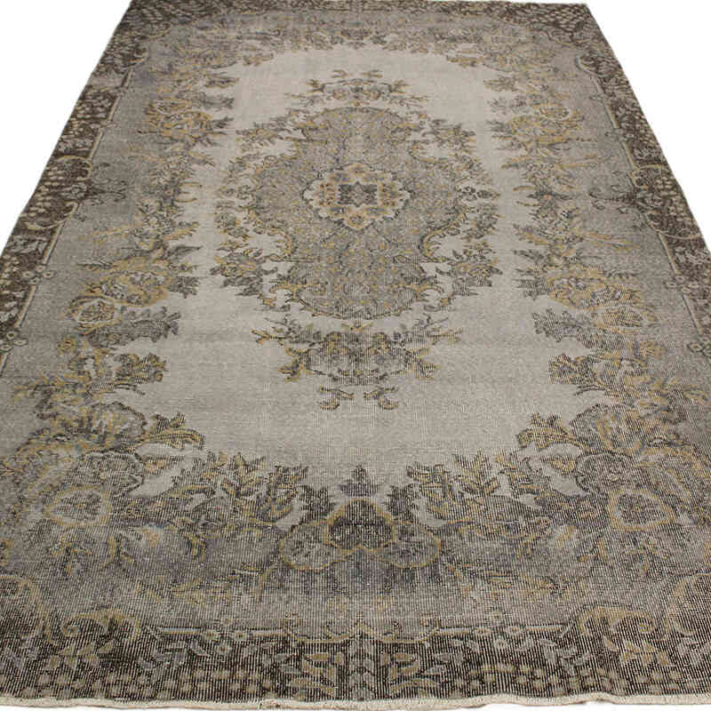 Over-dyed Vintage Hand-Knotted Turkish Rug - 6' 8" x 10' 7" (80" x 127") - K0073136
