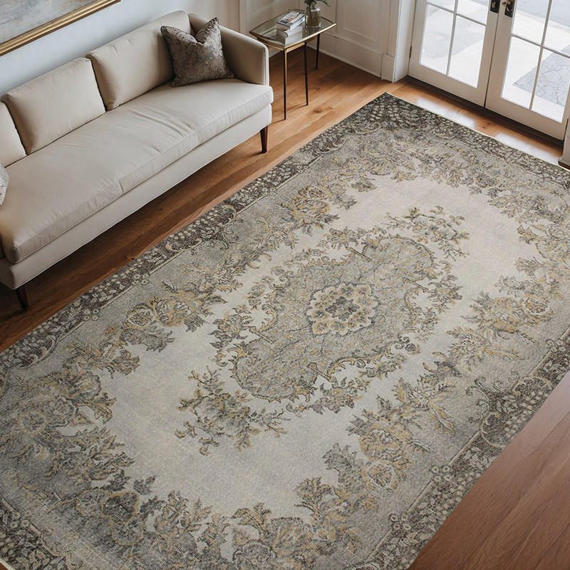 Over-dyed Vintage Hand-Knotted Turkish Rug - 6' 8" x 10' 7" (80" x 127") - K0073136