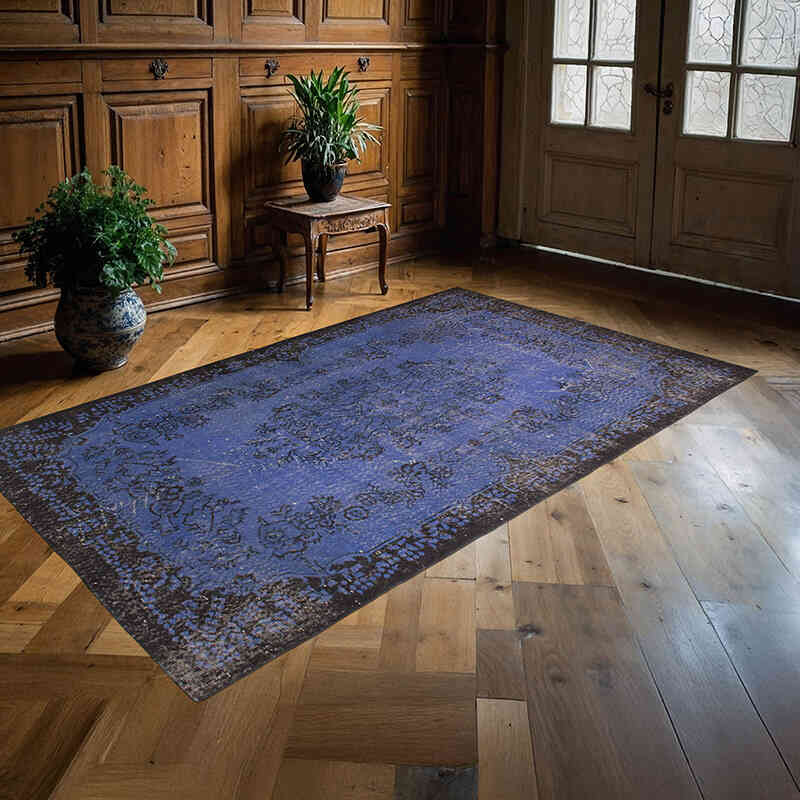 Alfombra Turca Vintage Sobre-teñida - 145 cm x 247 cm - K0073137