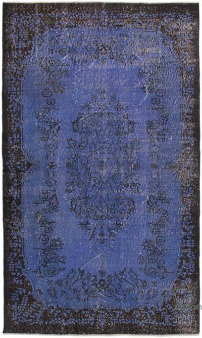 Boyalı El Dokuma Vintage Halı - 145 cm x 247 cm