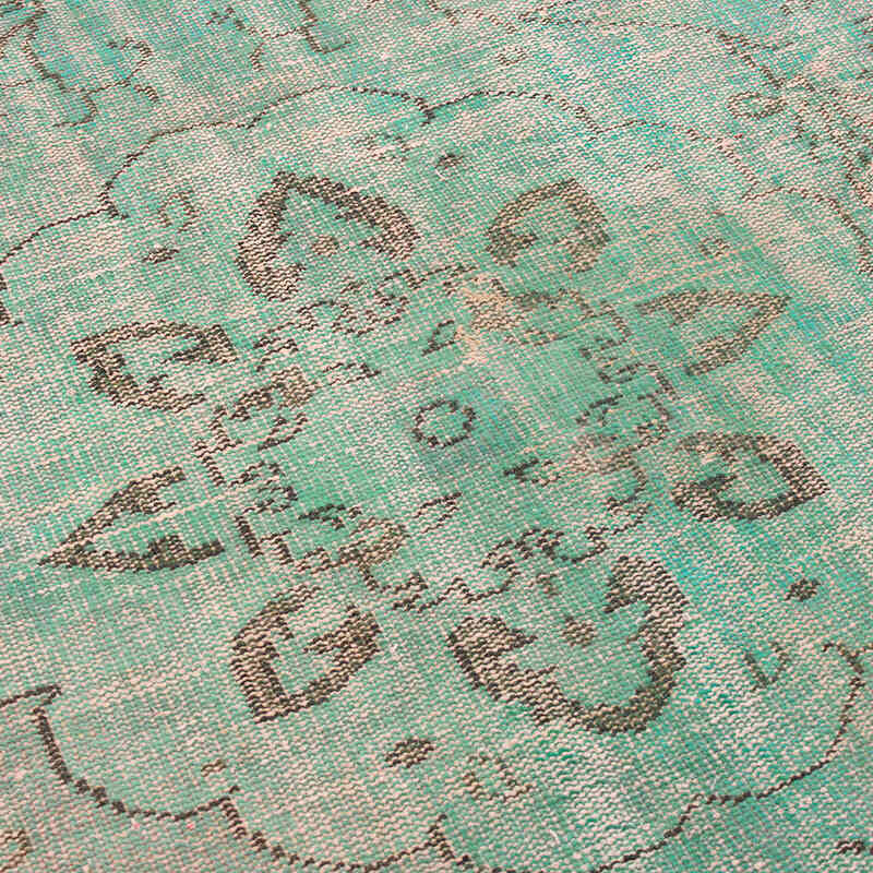 Over-dyed Vintage Hand-Knotted Turkish Rug - 5' 7" x 9' 6" (67" x 114") - K0073142
