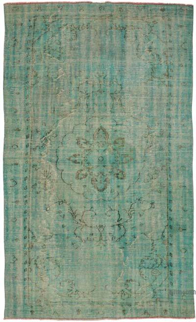 Over-dyed Vintage Hand-Knotted Turkish Rug - 5' 7" x 9' 6" (67" x 114")