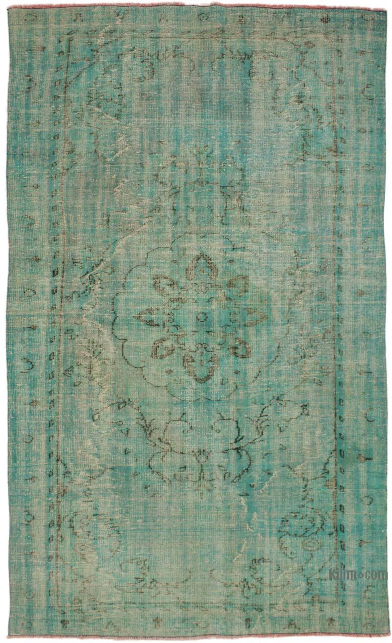Over-dyed Vintage Hand-Knotted Turkish Rug - 5' 7" x 9' 6" (67" x 114") - K0073142