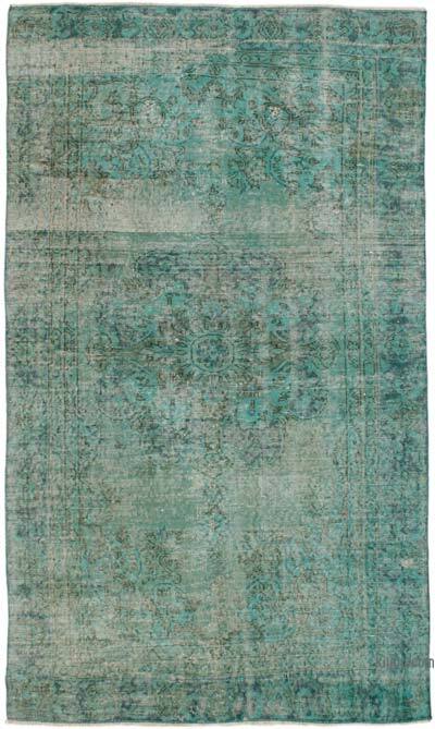 Over-dyed Vintage Hand-Knotted Turkish Rug - 4' 7" x 7' 9" (55" x 93")