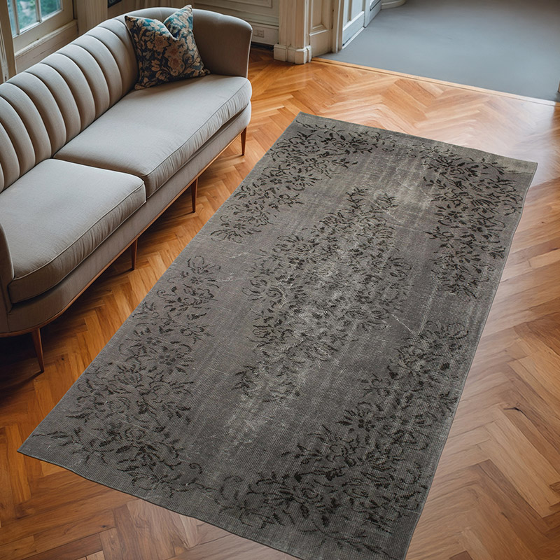 Alfombra Turca Vintage Sobre-teñida - 150 cm x 275 cm - K0073146