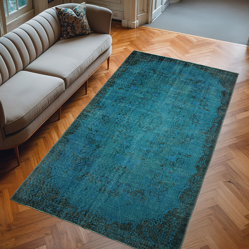 Alfombra Turca Vintage Sobre-teñida - 167 cm x 305 cm - K0073147
