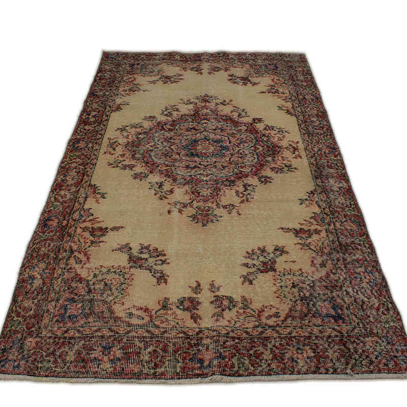 Alfombra Vintage Turca Anudada a Mano - 127 cm x 230 cm - K0073149