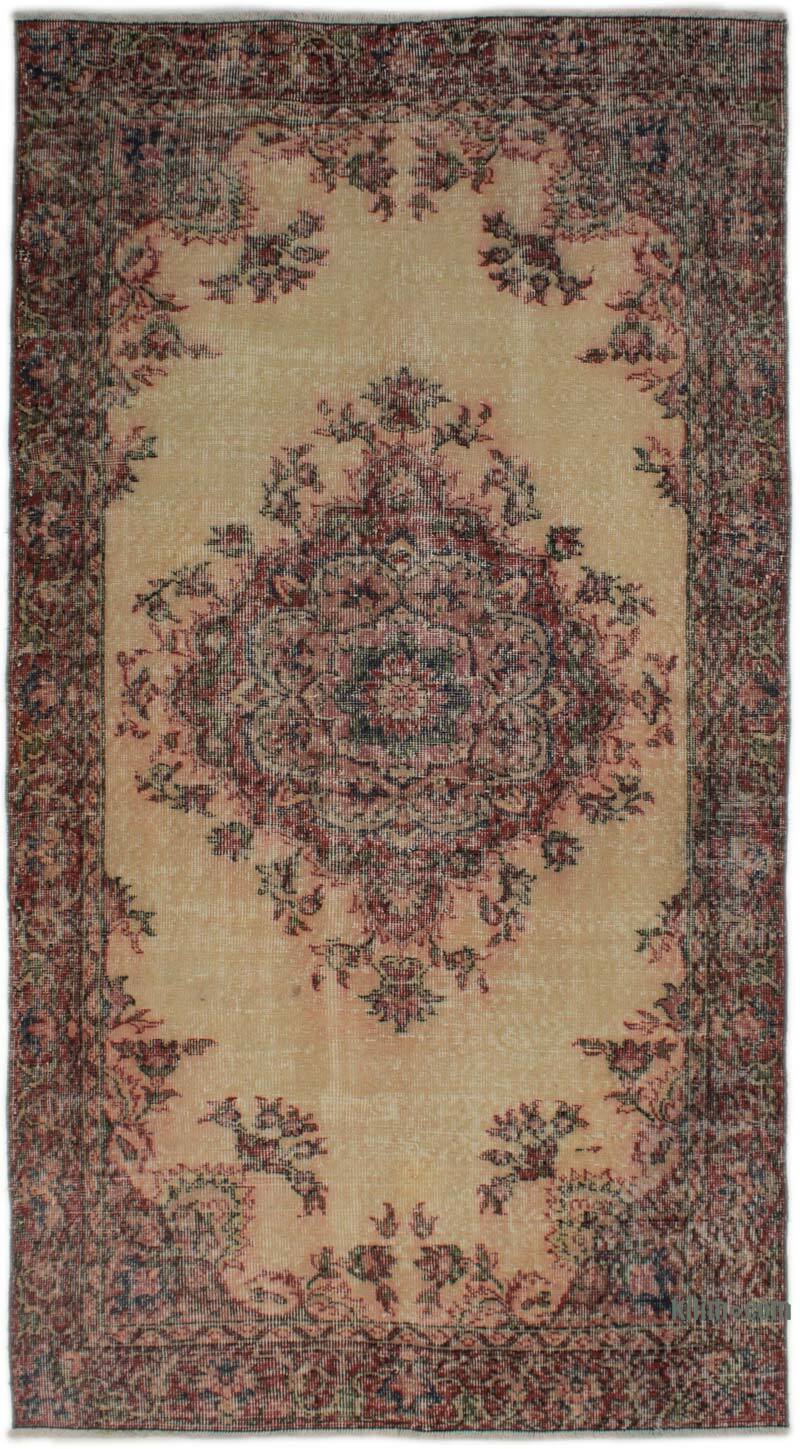 Alfombra Vintage Turca Anudada a Mano - 127 cm x 230 cm - K0073149