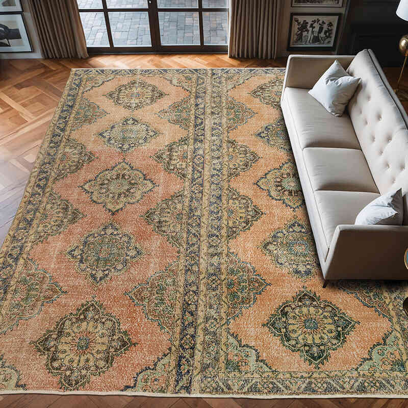 Vintage Turkish Hand-Knotted Rug - 9' 6" x 12' 4" (114" x 148") - K0073174