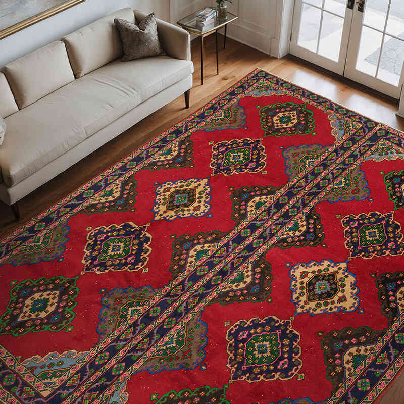 Vintage Turkish Hand-Knotted Rug - 9' 3" x 12'  (111" x 144") - K0073182