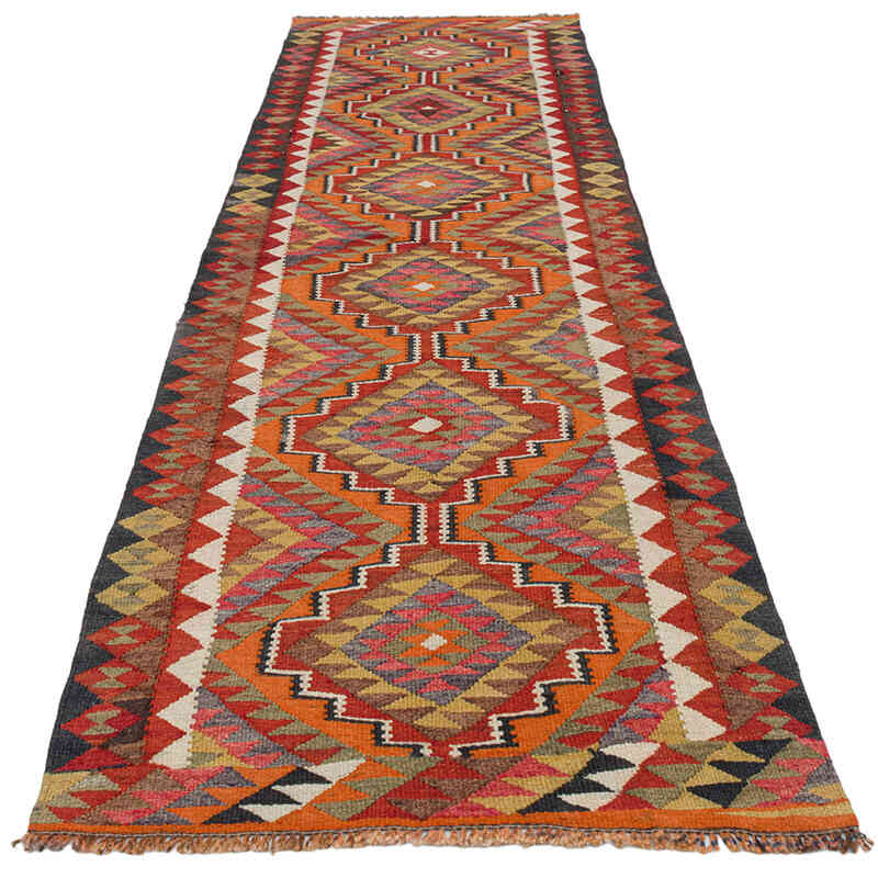 Alfombra Kilim Tribal Vintage - 86 cm x 305 cm - K0073190